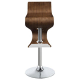 Covina - Adjustable Bar Stool - Walnut And Chrome