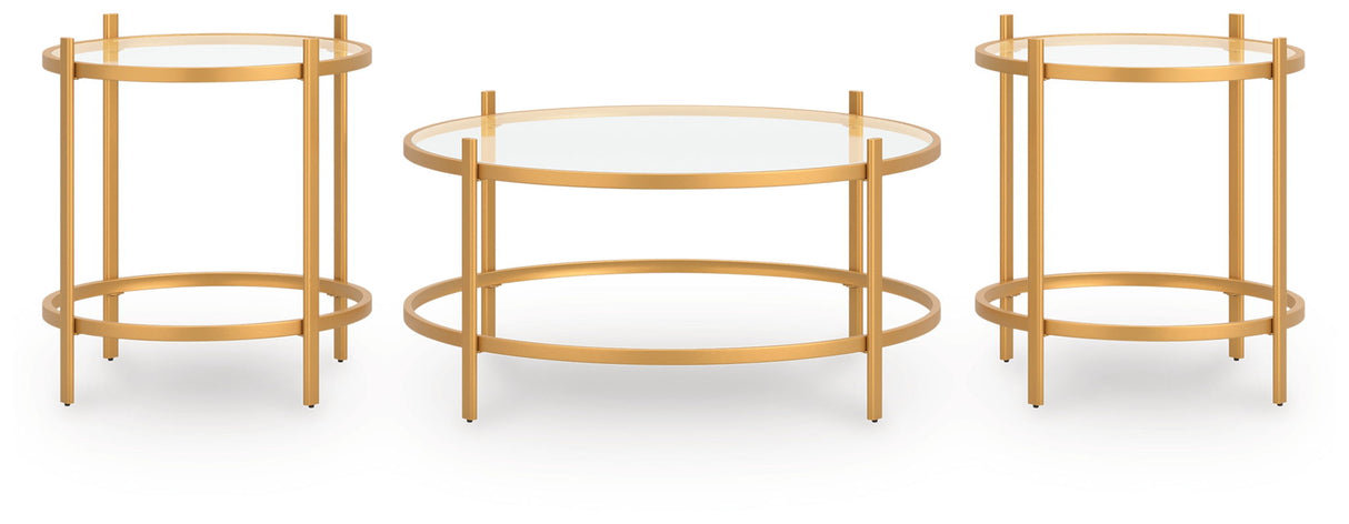 Pearlox - Gold - Occasional Table Set (Set of 3)