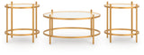 Pearlox - Gold - Occasional Table Set (Set of 3)