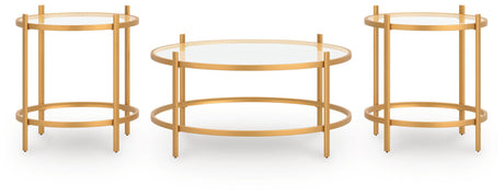 Pearlox - Gold - Occasional Table Set (Set of 3)