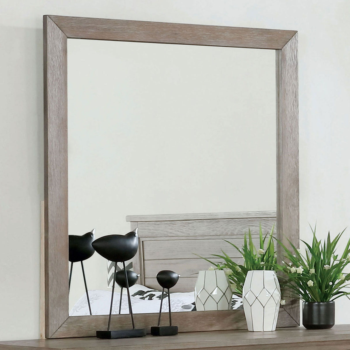 Vevey - Mirror - Wire - Brushed Warm Gray