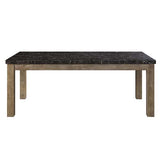 Charnell - Dining Table - Marble & Oak Finish