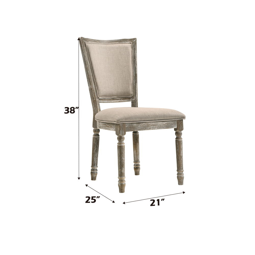 Gabrian - Side Chair (Set of 2) - Fabric & Reclaimed Gray