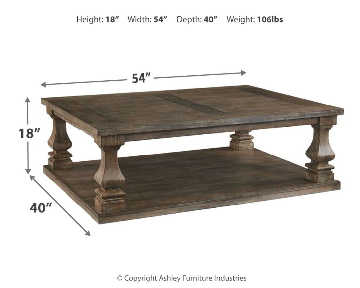 Johnelle - Gray - Rectangular Cocktail Table