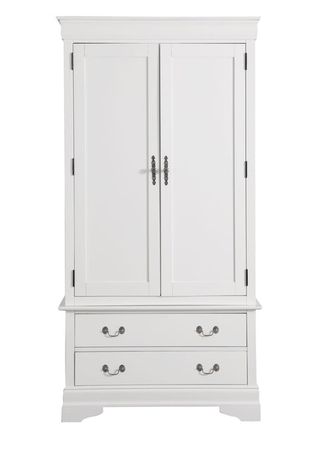 Elegant Traditional Armoire - White