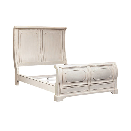 Abbey Road - California King Sleigh Bed - White