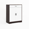Freestanding Wooden Shoe Cabinet, 4 Tier Organizer With Drawer