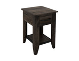 Dark Teak - Chairside Table - Oil Black
