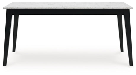 Jettaya - Black / White - Rectangular Dining Room Table