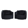 Upholstered Oversized 360° Swivel Accent Barrel Chair And Half Cozy Sofa With 3 Pillows
