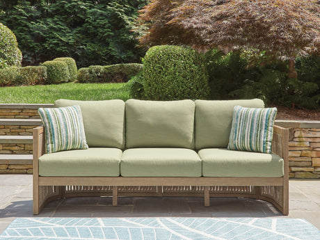 Serena Shores - Beige / Green - Sofa With Cushion