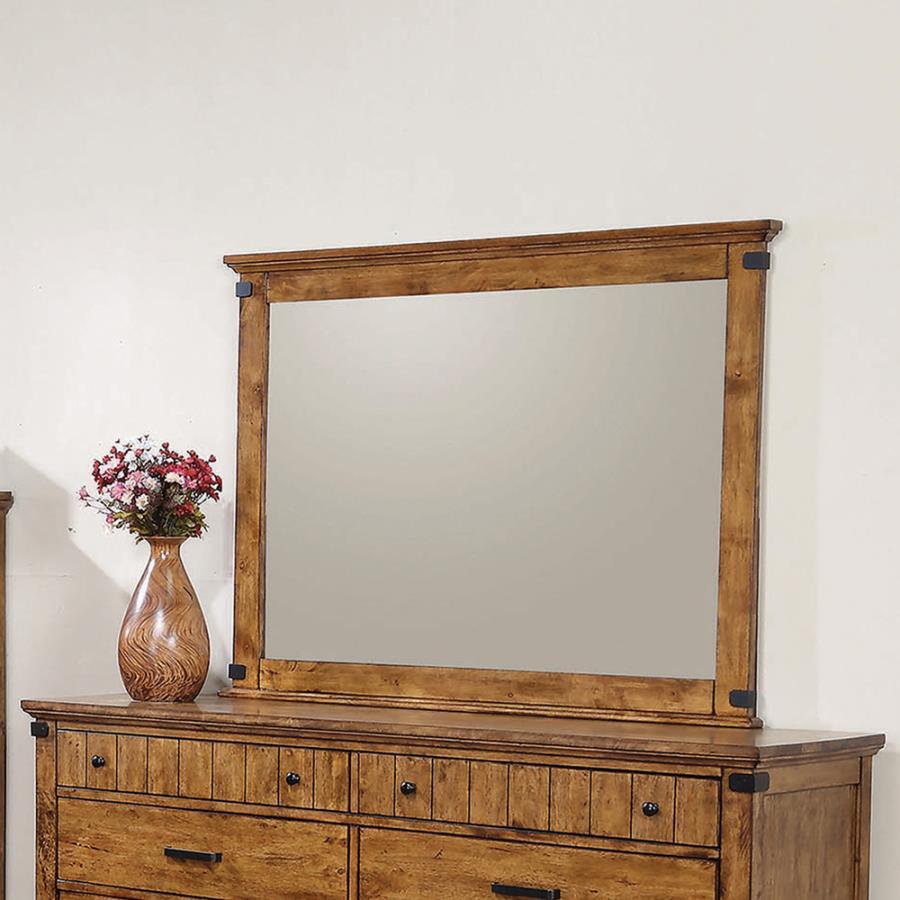 Brenner - Rectangular Dresser Mirror - Rustic Honey