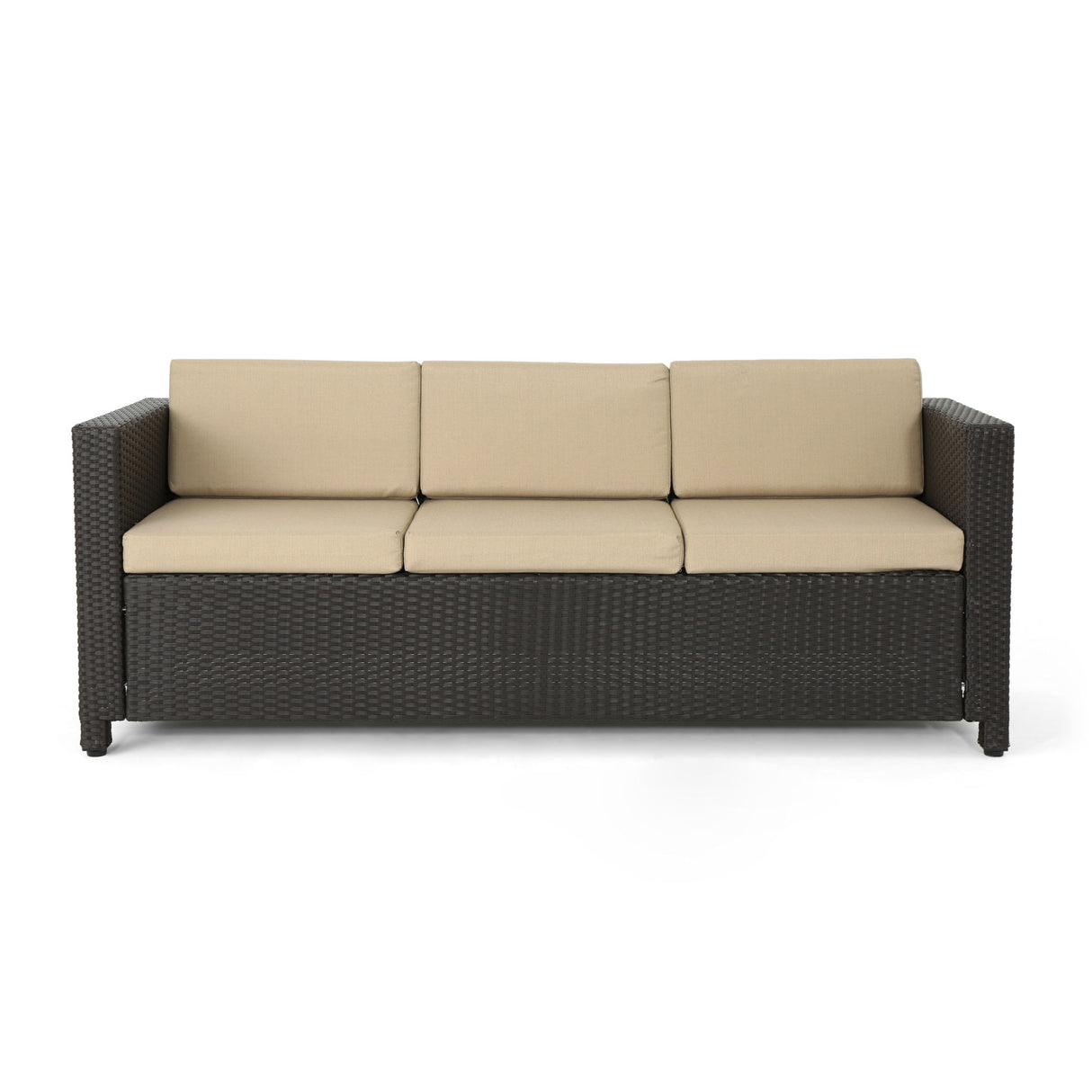 Thalassa - Outdoor 3 Seater Sofa With Removable Cushions And Steel Frame