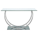 Danville - U-Shaped Sofa Table - Chrome