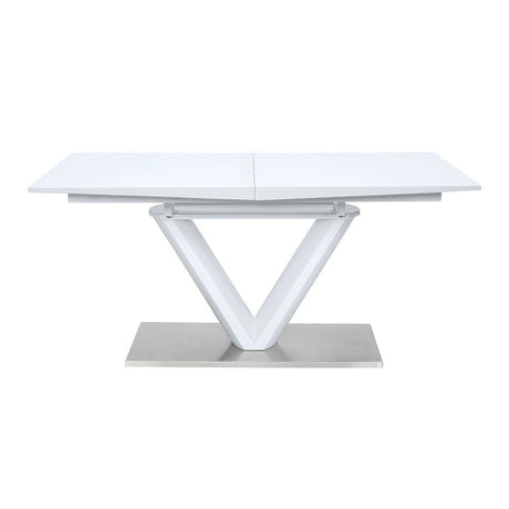 Gallegos - Dining Table With Leaf - White High