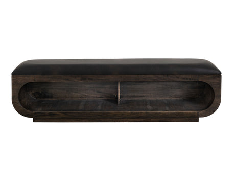 Black Balam - Wooden Bench With Cushioned Seat - Oil Black