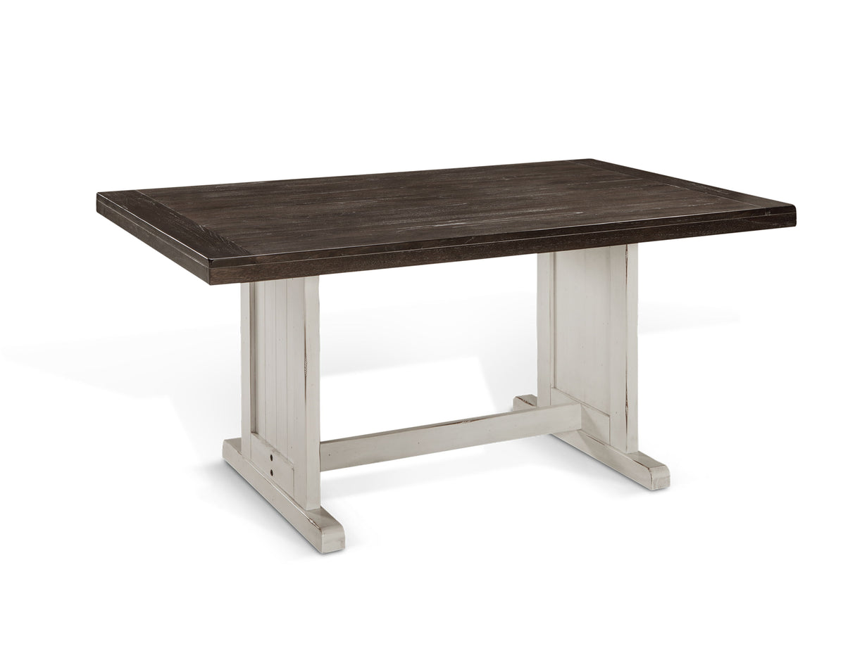 Carriage House - Table - White / Dark Brown