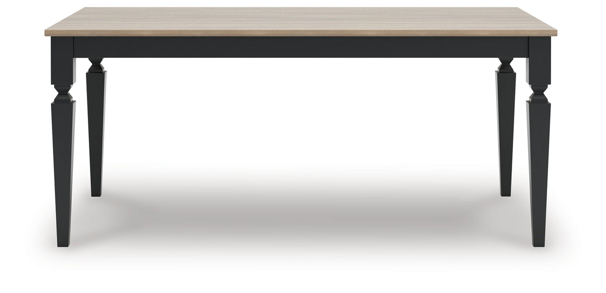 Brenkerton - Grayish Brown / Black - Rectangular Dining Room Table