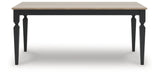 Brenkerton - Grayish Brown / Black - Rectangular Dining Room Table
