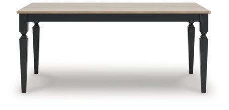 Brenkerton - Grayish Brown / Black - Rectangular Dining Room Table