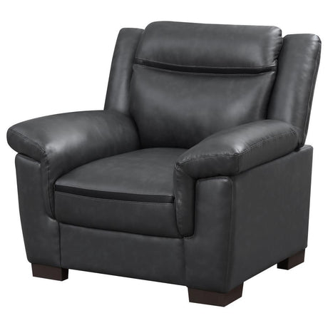 Arabella - Upholstered Padded Arm Accent Chair - Gray