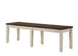 Fedele - Bench - Weathered Oak & Cream Finish