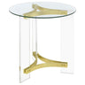 Janessa - Round Glass Top Acrylic Leg Table