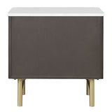 Clayten - Nightstand - Marble Top & Espreeso Finish