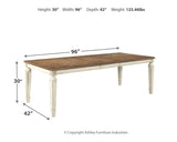 Realyn - Chipped White - Rectangular Dining Room Extension Table