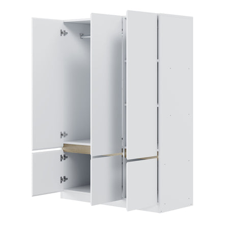 6 Doors Wardrobe Storage For Bedroom - White