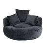Lazy Sofa High Back Bean Bag Chair Couch With 3 Pillows