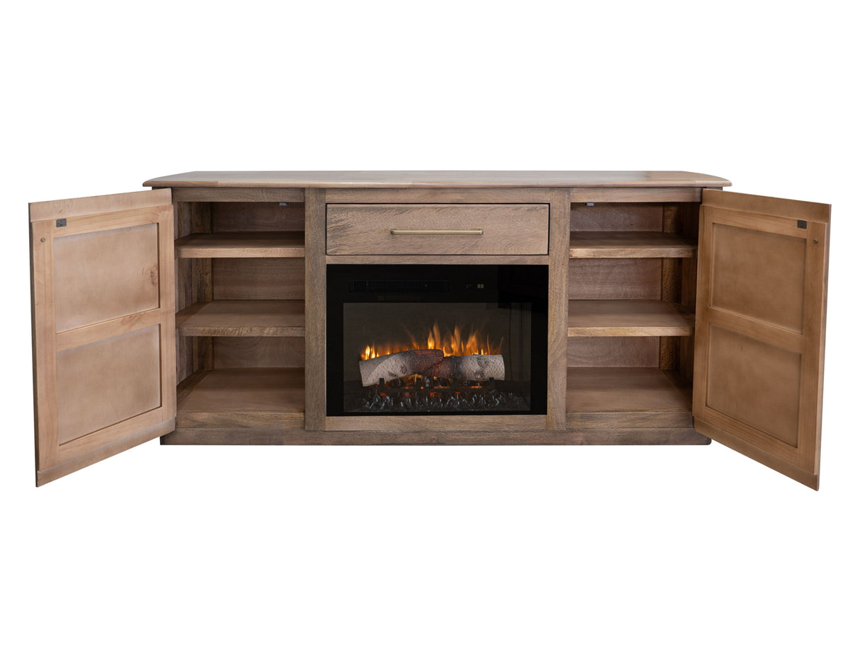 Mezquite - Electric Fireplace - Light Brown