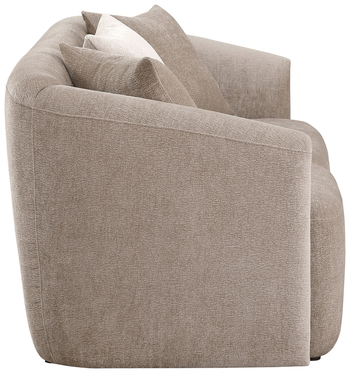Townsend - Chenille Upholstered Rolled Arm Loveseat - Latte