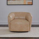 Donovan - Upholstered Swivel Accent Chair - Tan