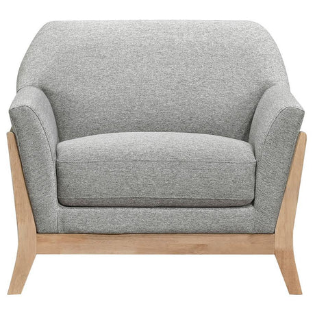 Vaughn - Fabric Upholstered Flared Arm Accent Chair - Gray