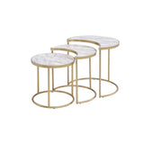 Anpay Coffee Table - Faux Marble & Gold