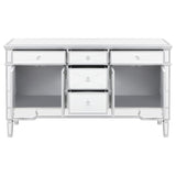 Duchess - 5-Drawer Mirrored Storage Accent Cabinet - Silver