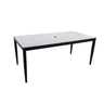 Outdoor Modern Patio Dining Table, Post Tapered Legs, Weatherproof & Rust Free