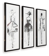 Mckerrick - Black / White - Wall Art Set (Set of 3)