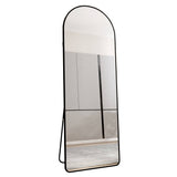 Modern Aluminum Alloy Metal Frame Arched Floor Mirror