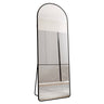 Modern Aluminum Alloy Metal Frame Arched Floor Mirror