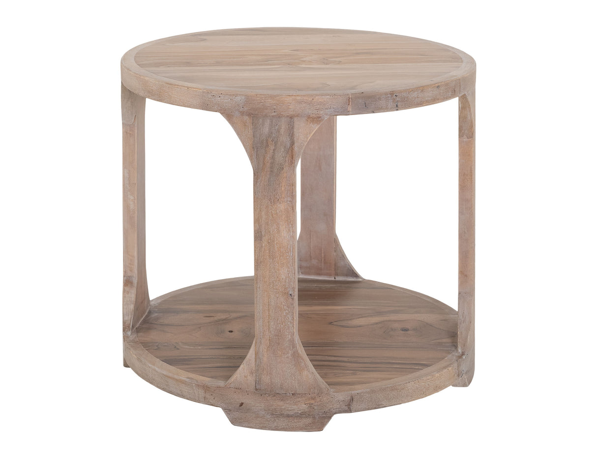 White Balam - 1 Shelf End Table - Ivory White