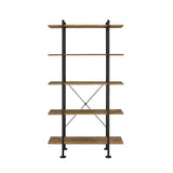 Nefo - Bookshelf - Rustic Oak & Black Finish