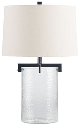Fentonley - Clear / Antique Black - Glass Table Lamp