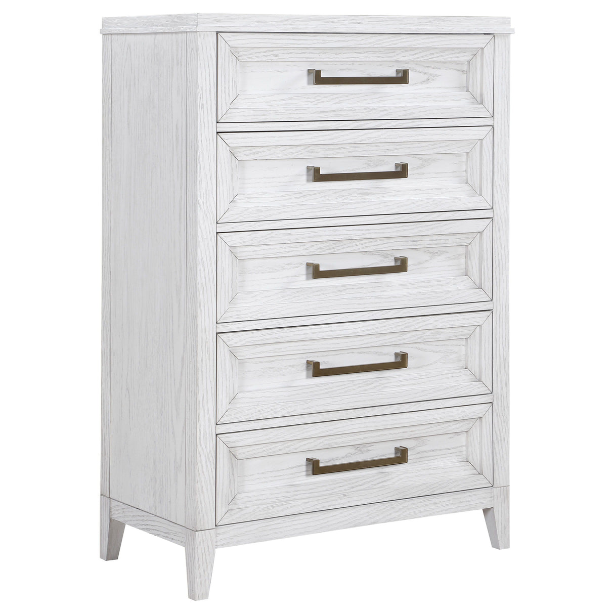 Marielle - 5 Drawer Bedroom Chest - Distressed White