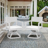 Outdoor Patio Swivel Rocker With Outdoor Grade Sunbrella Fabric Cushions (Set of 2) - Grayish