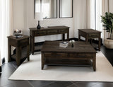 Dark Teak - Sofa Table - Oil Black