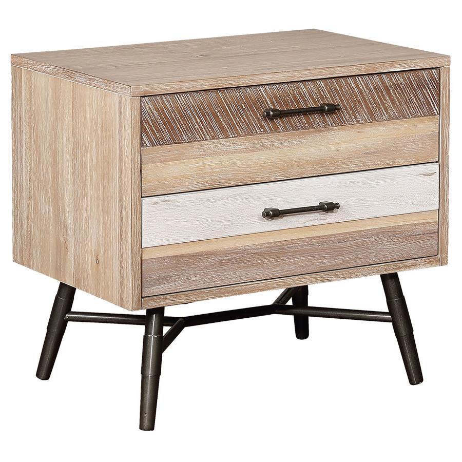 Marlow - 2-Drawer Nightstand - Rough Sawn Multi