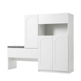 Elegant 2 In 1 Shoe Cabinets With Soft Cushion Versatile Shoe Rack Organizer With Adjustable Shelves