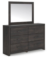 Hollivern - Dark Gray - Dresser And Mirror